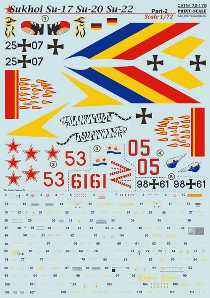 Print Scale PSL72179 1:72 Sukhoi Su-17/Su-20/Su-22 Part 2 1