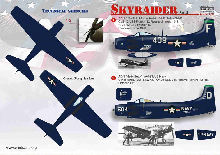 Print Scale PSL72181 1:72 Douglas A-1 Skyraider Part 2 1