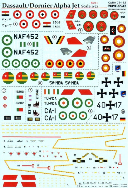 Print Scale PSL72182 1:72 Dassault/Dornier Alpha Jet Part 1 1