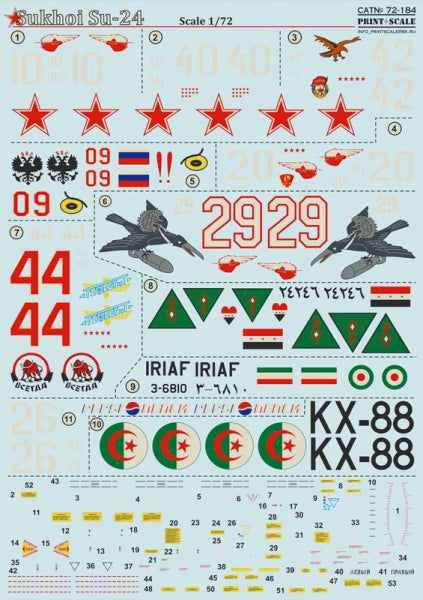 Print Scale PSL72184 1:72 Sukhoi Su-24 1