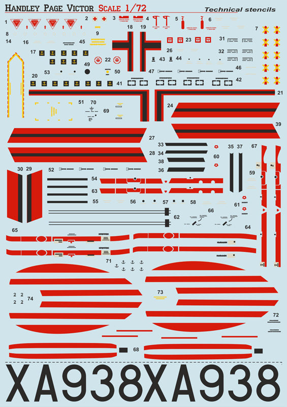 Print Scale PSL72187 1:72 Handley-Page Victor Double sheet
