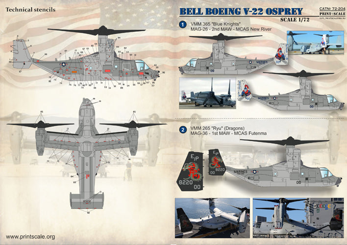 Print Scale PSL72204 1:72 Bell-Boeing V-22 Osprey 1