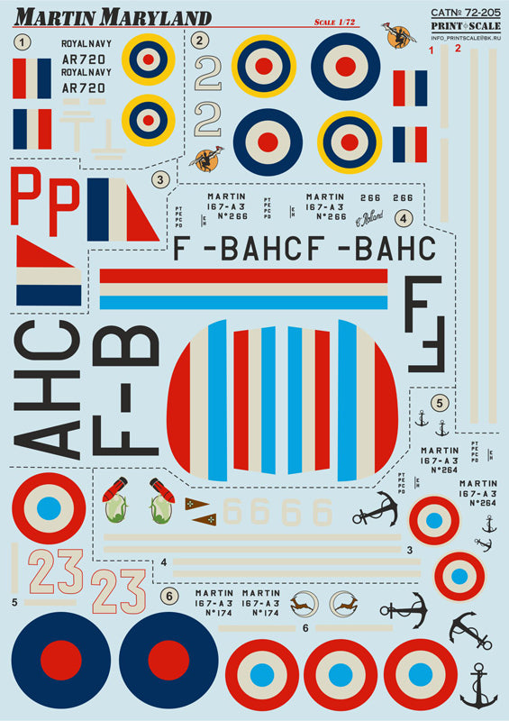 Print Scale PSL72205 1:72 Martin Maryland 1