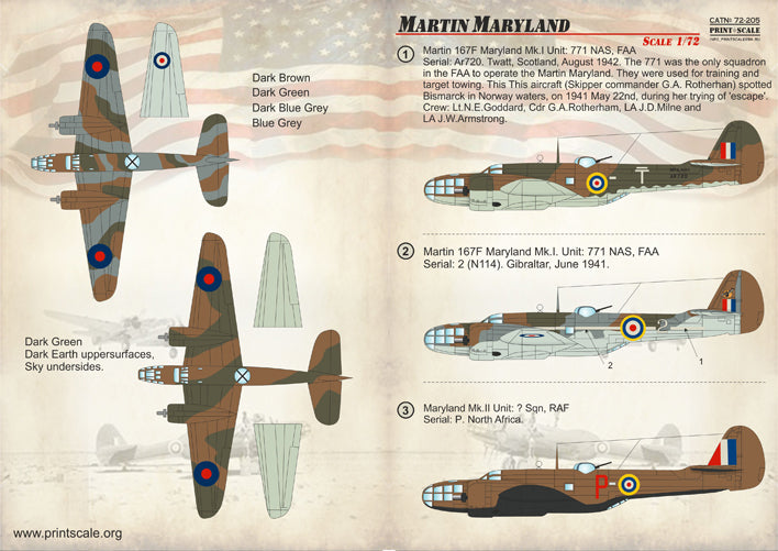 Print Scale PSL72205 1:72 Martin Maryland 1