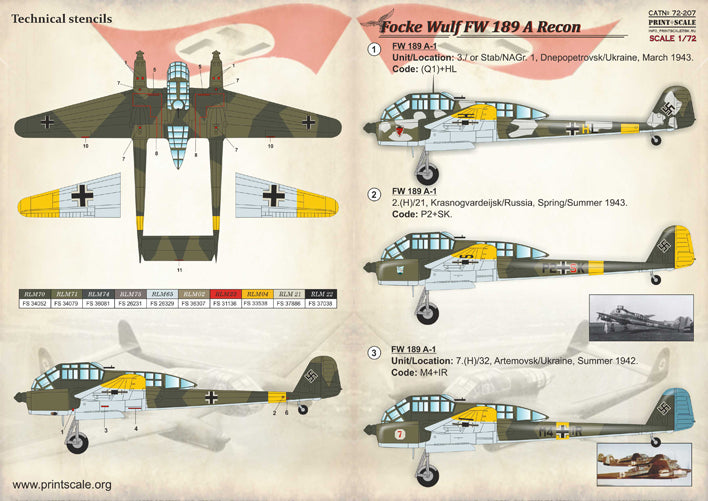 Print Scale PSL72207 1:72 Focke-Wulf Fw-189A