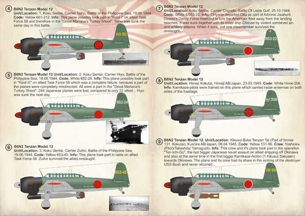 Print Scale PSL72212 1:72 Nakajima B6N1/B6N2 Tenzan 'Jill'