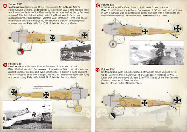 Print Scale PSL72213 1:72 Fokker E.I/E.II/E.III Eindecker Aces