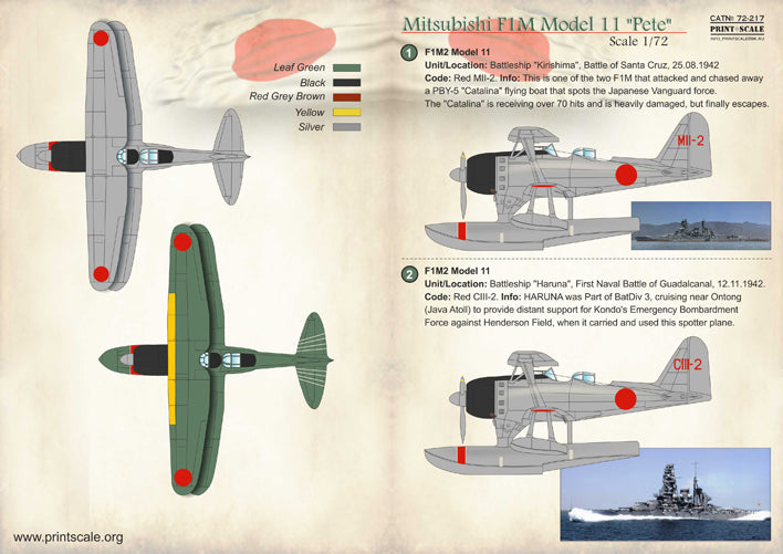 Print Scale PSL72217 1:72 Mitsubishi F1M Pete