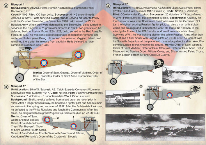 Print Scale PSL72220 1:72 Soviet Fighter Aces of WWI Decal Set