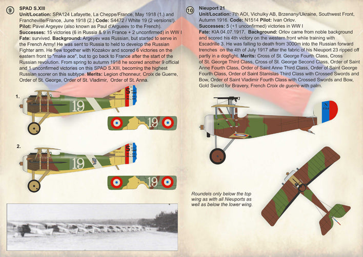 Print Scale PSL72220 1:72 Soviet Fighter Aces of WWI Decal Set
