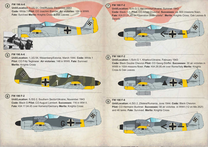 Print Scale PSL72230 1:72 Focke-Wulf Fw-190A/F Multi-Variant Decals