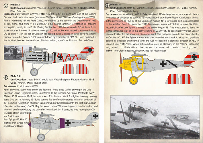 Print Scale PSL72237 1:72 Pfalz D.III Aces of WWI
