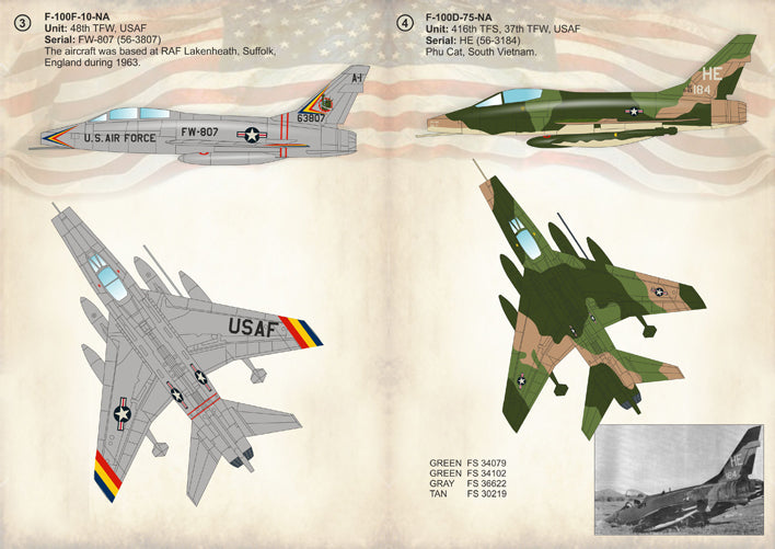 Print Scale PSL72241 1:72 North-American F-100D/F-100F Super Sabre