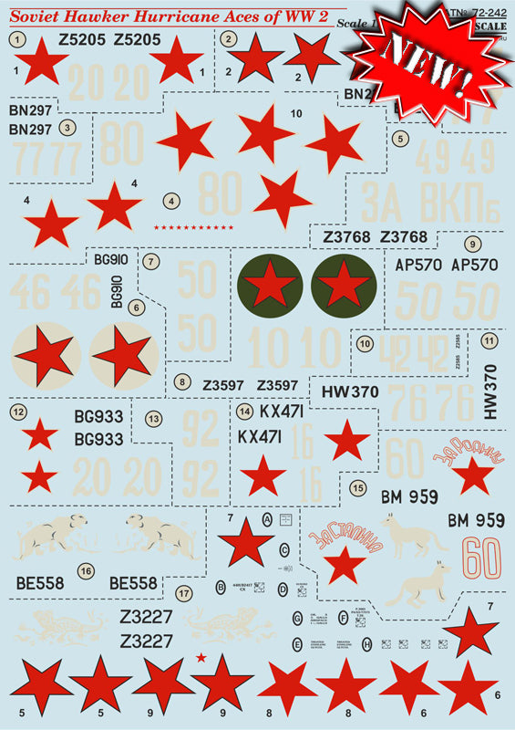 Print Scale PSL72242 1:72 Soviet Hawker Hurricane Aces of WWII