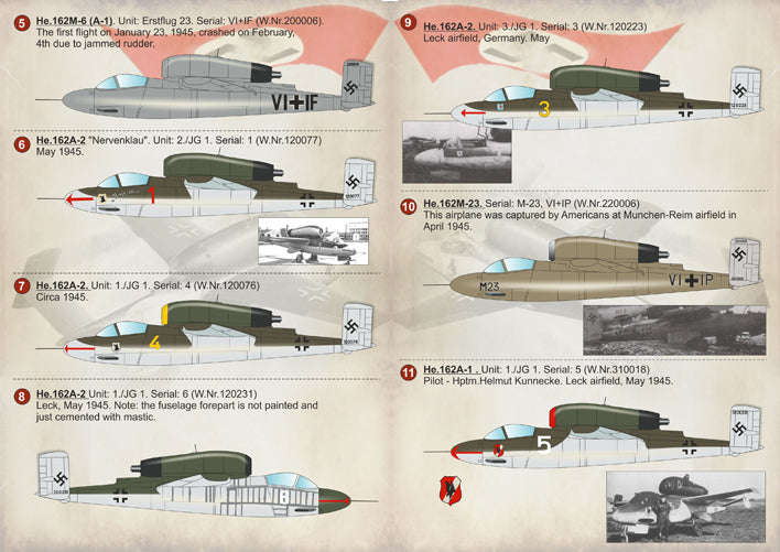 Print Scale PSL72247 1:72 Heinkel He-162A-1/He-162A-2 Salamander