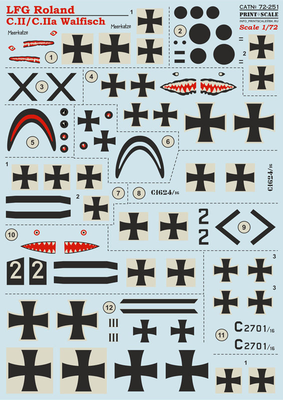 Print Scale PSL72251 1:72 LFG Roland C.II/C.IIa Walfisch