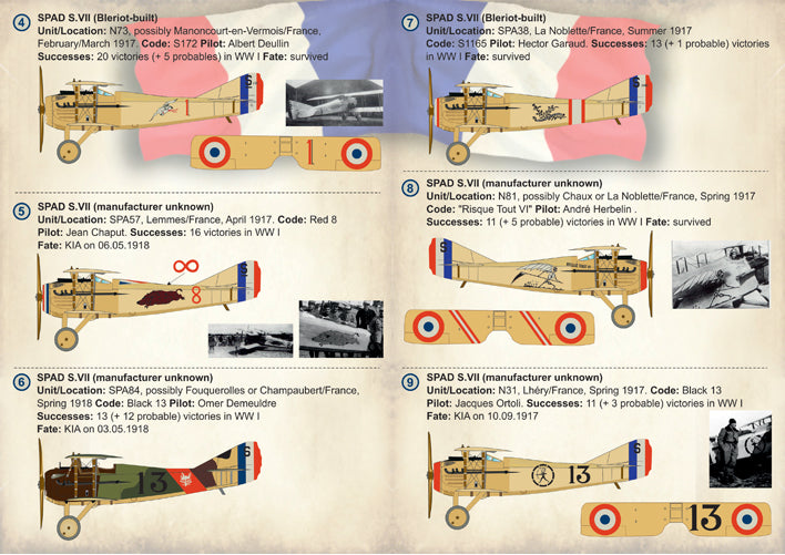 Print Scale PSL72259 1:72 French SPAD S.VII Aces