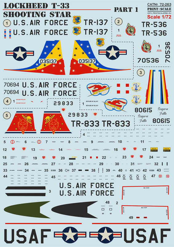 Print Scale PSL72263 1:72 Lockheed T-33 Shooting Star Part-1