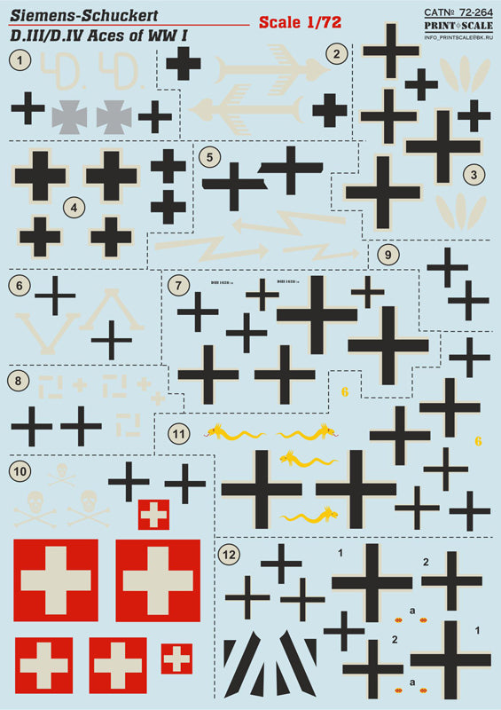 Print Scale PSL72264 1:72 Siemens-Schuckert D.III/D.IV