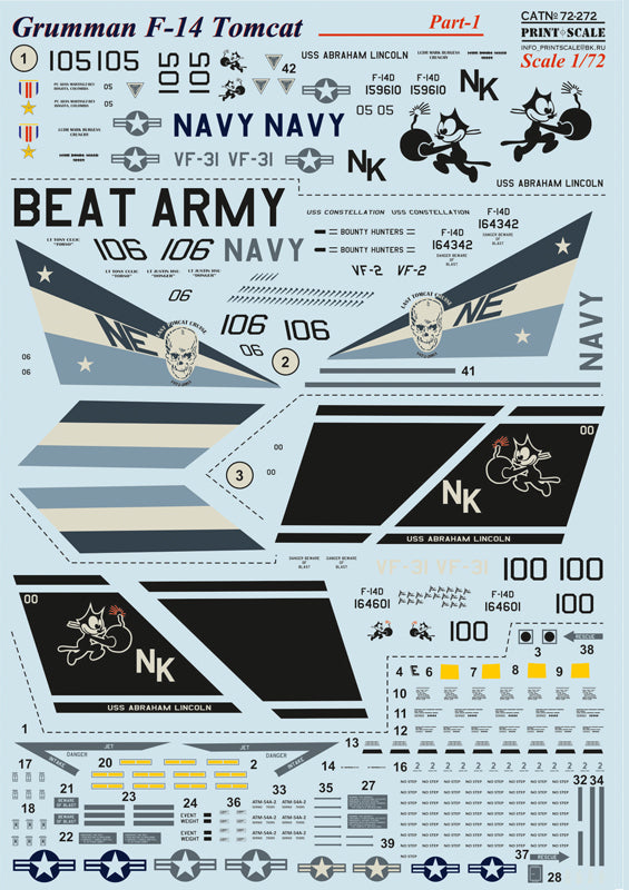 Print Scale PSL72272 1:72 Grumman F-14D Tomcat part-1