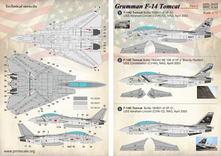 Print Scale PSL72272 1:72 Grumman F-14D Tomcat part-1