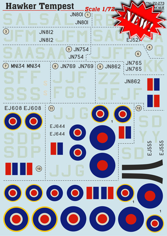 Print Scale PSL72273 1:72 Hawker Tempest Mk.V