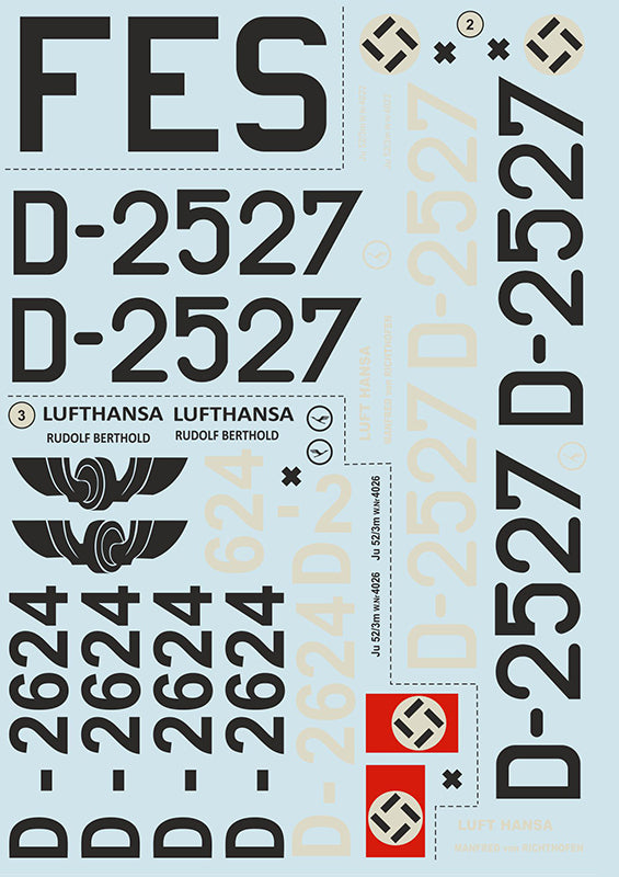 Print Scale PSL72277 1:72 Junkers Ju-52/3m civic versions Part-1