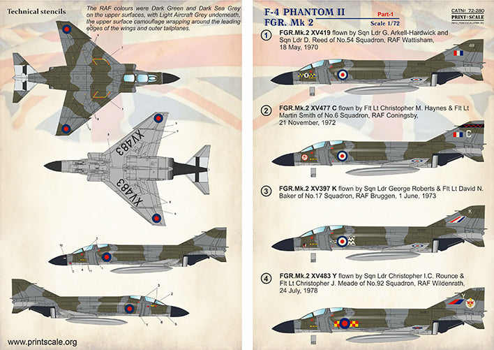 Print Scale PSL72280 1:72 McDonnell-Douglas FGR.2 Phantom II Part-1
