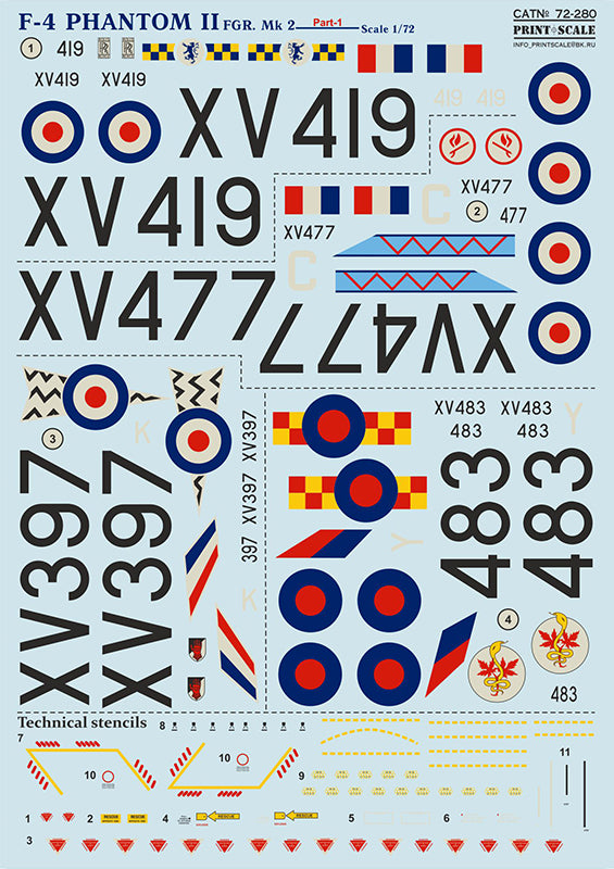 Print Scale PSL72280 1:72 McDonnell-Douglas FGR.2 Phantom II Part-1