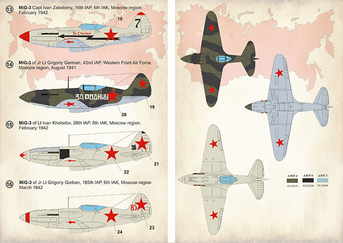Print Scale PSL72283 1:72 Mikoyan MiG-3 Aces of World War 2