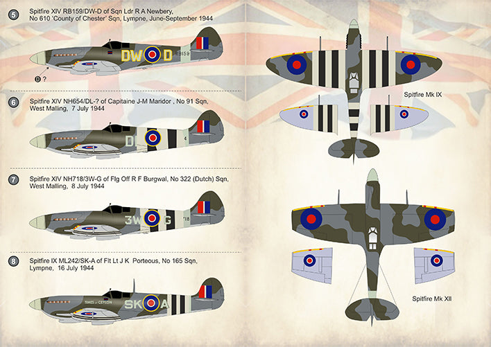 Print Scale PSL72284 1:72 V-1 Flying Bomb Aces Spitfire Mk.IX/XII/XIV