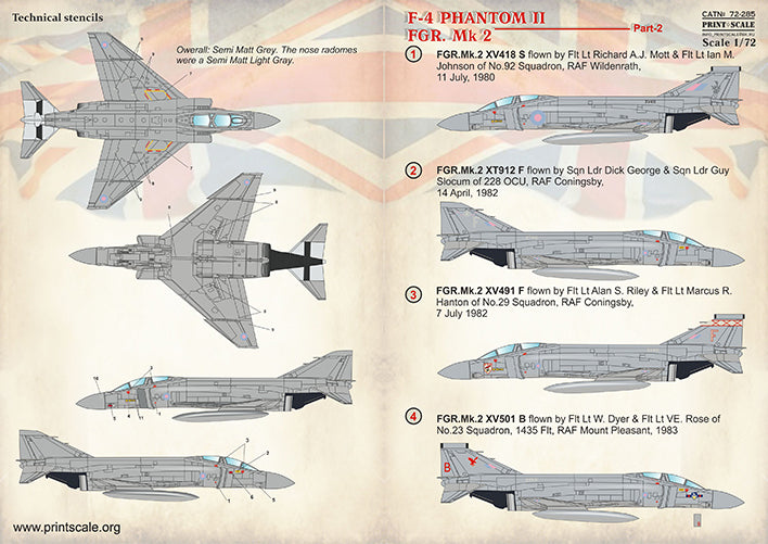 Print Scale PSL72285 1:72 McDonnell-Douglas FGR.2 Phantom II Part-2