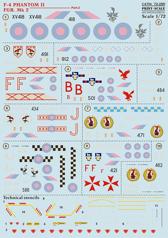 Print Scale PSL72285 1:72 McDonnell-Douglas FGR.2 Phantom II Part-2