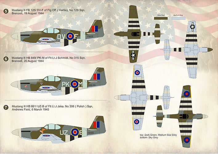 Print Scale PSL72286 1:72 V-1 Flying Bomb Aces P-51B/C/D Mustang