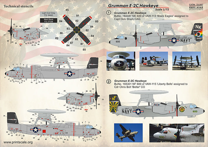 Print Scale PSL72287 1:72 Grumman E-2C Hawkeye
