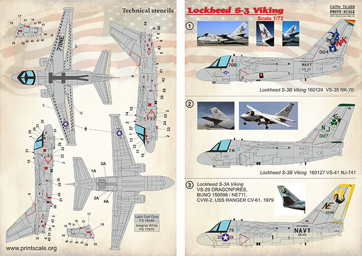 Print Scale PSL72289 1:72 Lockheed S-3A/S-3B Viking