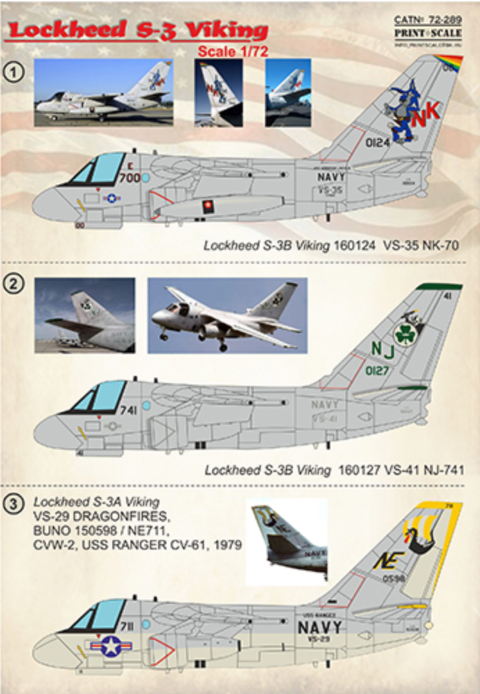 Print Scale PSL72289 1:72 Lockheed S-3A/S-3B Viking