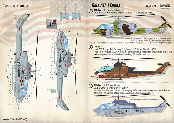 Print Scale PSL72290 1:72 Bell AH-1 Cobra 1