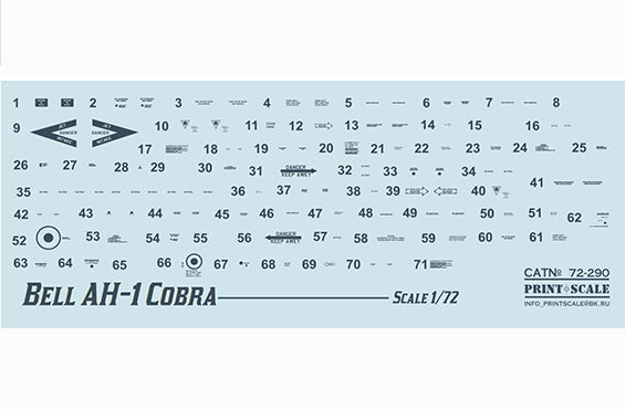 Print Scale PSL72290 1:72 Bell AH-1 Cobra 1