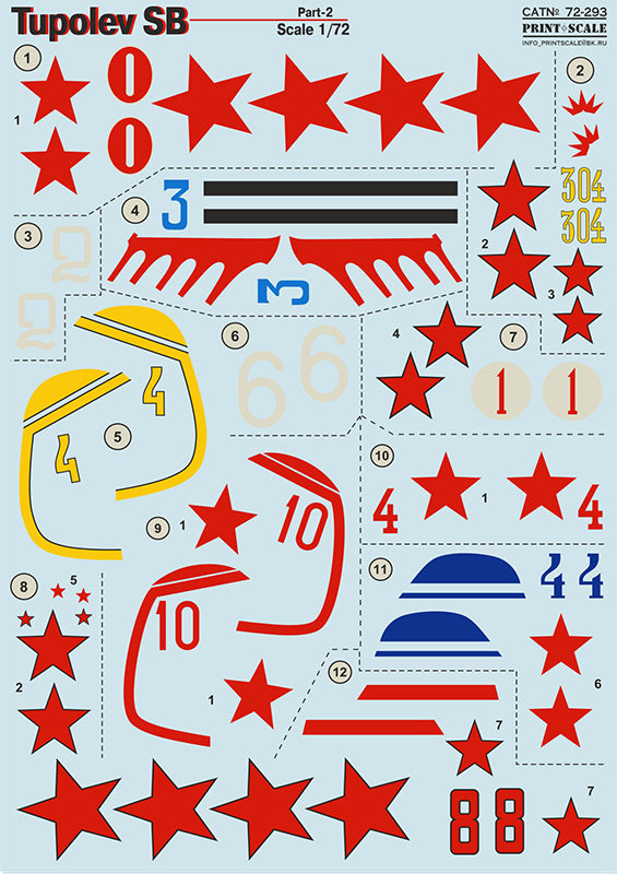 Print Scale PSL72293 1:72 Tupolev SB Part-2 1