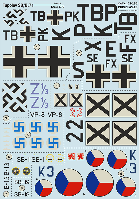 Print Scale PSL72295 1:72 Tupolev SB/B.71 Part-3/ 72-295 / 1