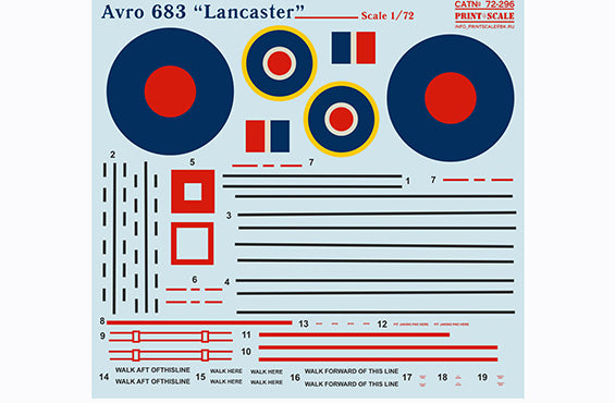 Print Scale PSL72296 1:72 Avro 683 Lancaster 1