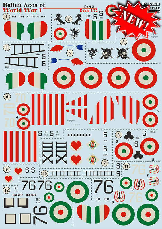 Print Scale PSL72301 1:72 Italian Aces of WW Part 2