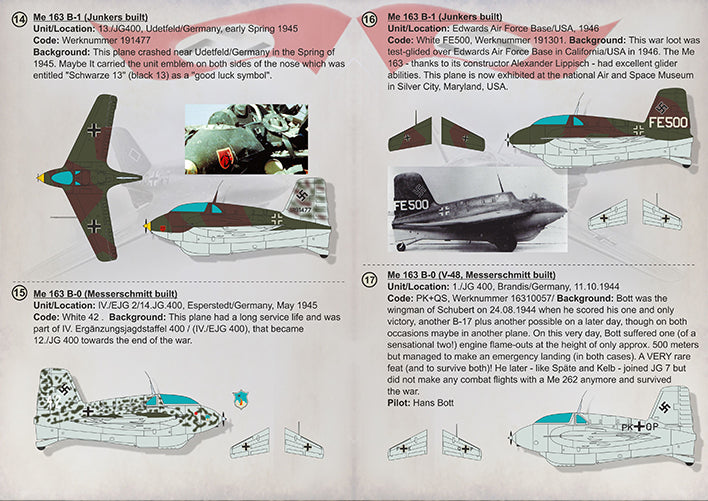 Print Scale PSL72303 1:72 Messerschmitt Me-163B Komet