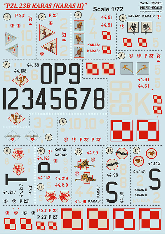 Print Scale PSL72305 1:72 PZL P.23B Karas