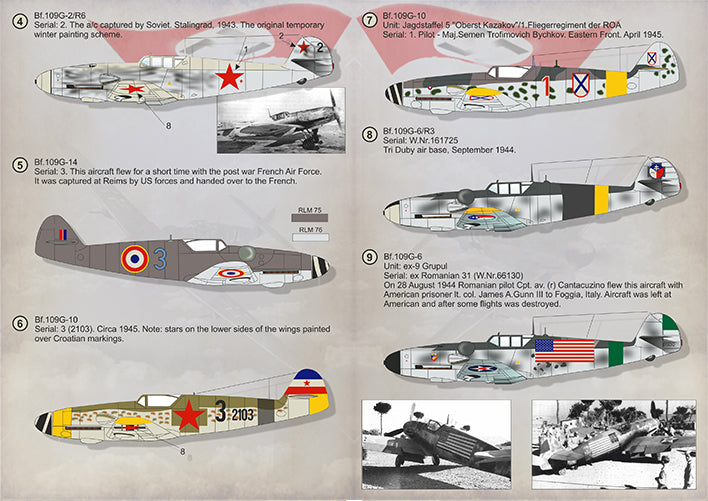 Print Scale PSL72310 1:72 Captured Messerschmitt Bf-109G Decals
