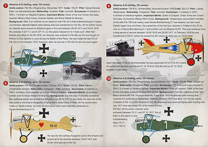 Print Scale PSL72316 1:72 Austro-Hungarian Aces Albatros D.III -Fighters