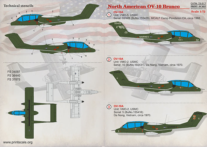 Print Scale PSL72317 1:72 North-American/Rockwell OV-10 Bronco 1
