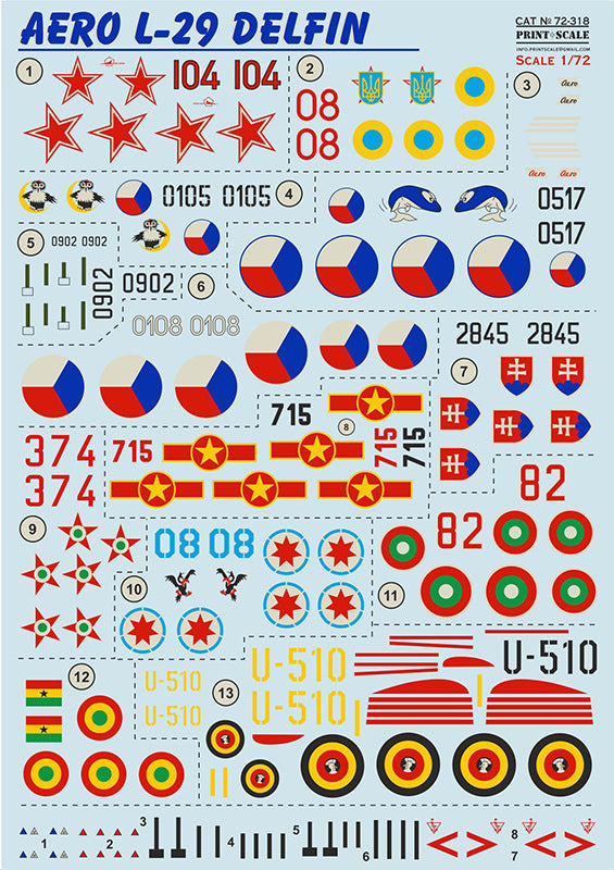 Print Scale PSL72318 1:72 Aero L-29 Delfin 1