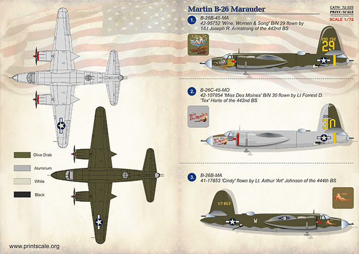 Print Scale PSL72325 1:72 Martin B-26 Marauder 1